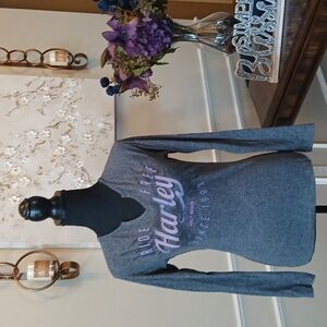 Harley-Davidson Women's Gray Long Sleeves Top. Size XS